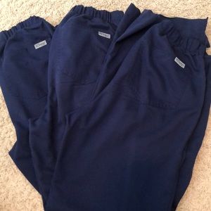 Set of 3- like new Greys Anatomy scrub pants